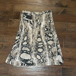 PrettyLittleThing Snakeskin A-Line Skirt